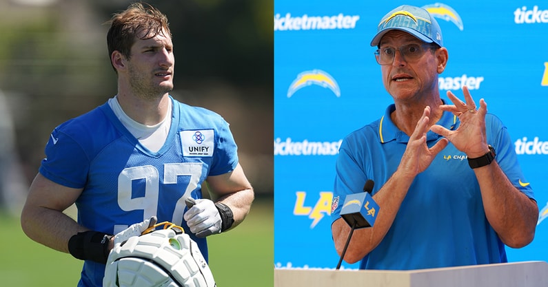 Chargers star Joey Bosa and HC Jim Harbaugh