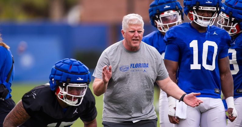 Florida s Ron Roberts will serve as executive head coach, co-defensive coordinator and linebackers coach. Roberts was coaching drills Saturday. The Florida Gators held their second Spring football practice at Sanders Practice Fields in Gainesville, FL on Saturday, March 9, 2024. [Doug Engle/Gainesville Sun]