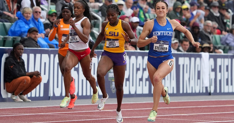 Former LSU track star Favour Ofili