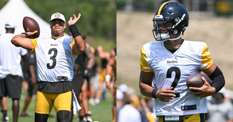 Pittsburgh Steelers QBs Russell Wilson and Justin Fields