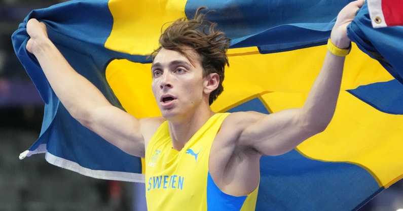 Former LSU star Mondo Duplantis wins Gold in Paris (Photo: © Kirby Lee-USA TODAY Sports)