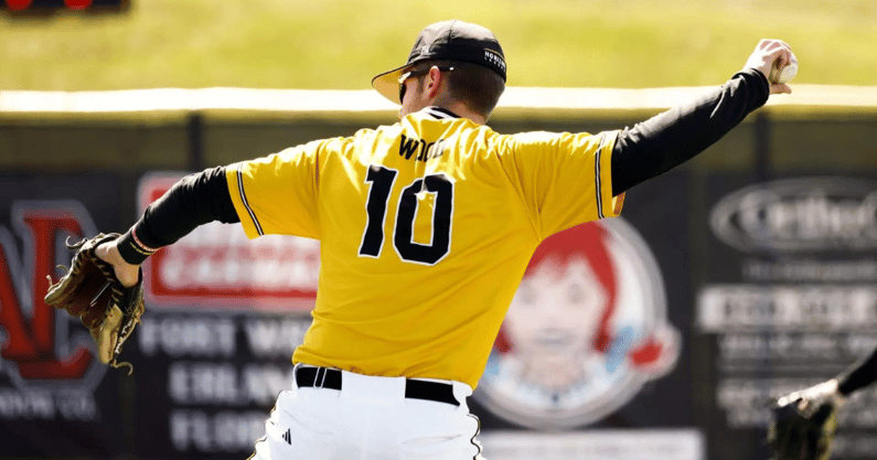 Mitch Wood fields a groundball in a game against Ohio. (Photo by NKU Athletics)