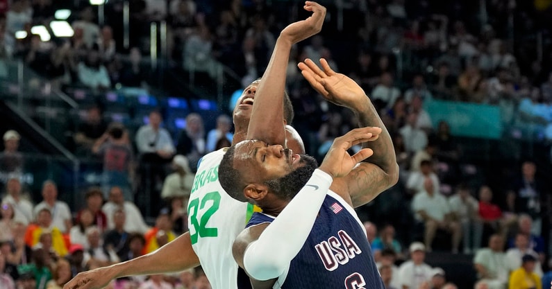 Olympics: Basketball-Men Quarterfinal - BRA-USA