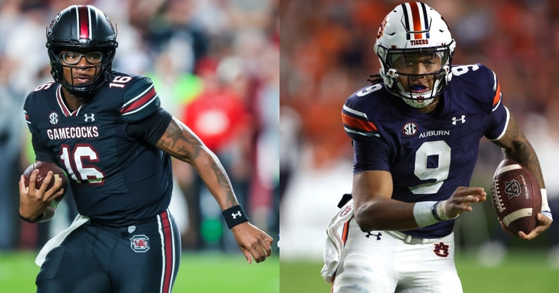south-carolina-quarterback-lanorris-sellers-breaks-down-robby-ashford-pushing-one-another-competition