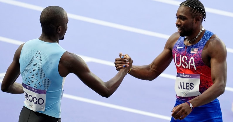 noah lyles letsile tebogo olympics 200