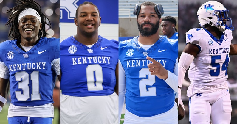Kentucky's Maxwell Hairston, Deone Walker, Jamon Dumas-Johnson, and D'Eryk Jackson - Photos by Kentucky Sports Radio and USA Today Sports