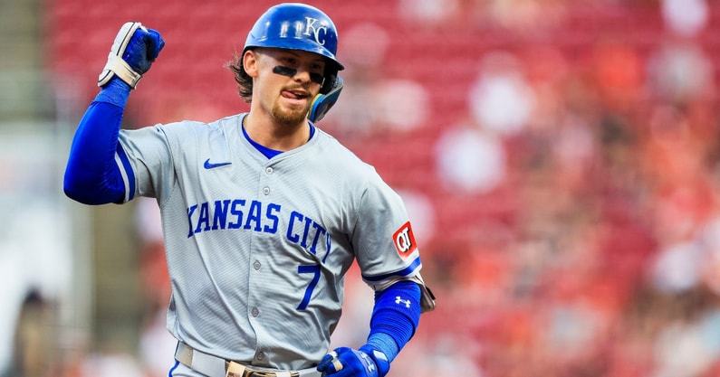 bobby-witt-jr-homers-with-pablo-sanchez-bat-on-players-weekend