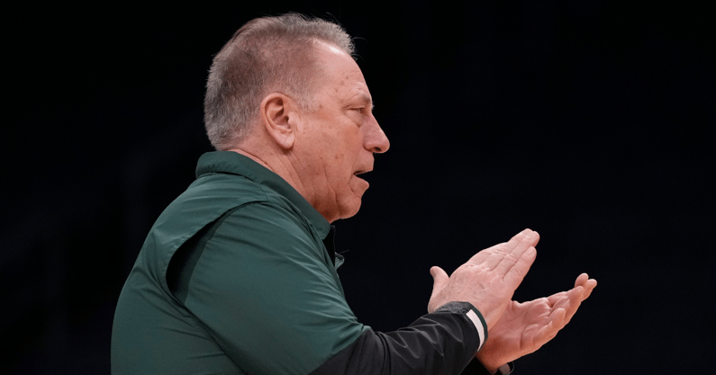 Michigan State Spartans head coach Tom Izzo during practice at Spectrum Center. - Bob Donnan, USA TODAY Sports