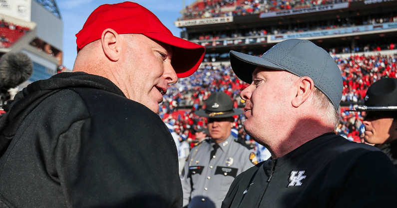 Louisville HC Jeff Brohm, Kentucky HC Mark Stoops