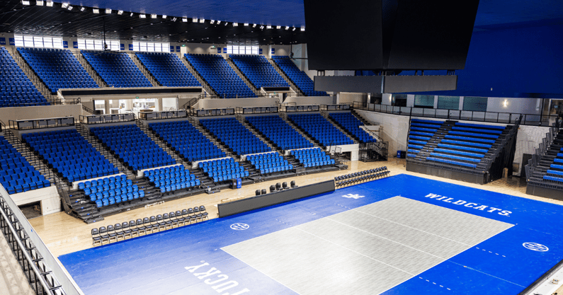 Historic Memorial Coliseum ahead of Kentucky Volleyball's exhibition vs. Dayton - Photo by UK Athletics/@KentuckyVB