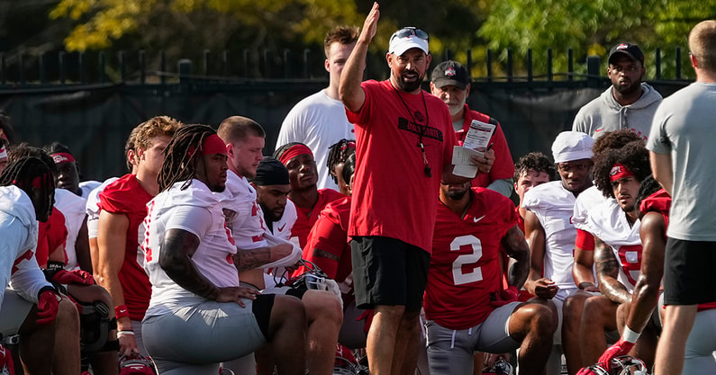 Ohio State HC Ryan Day at Buckeyes football training camp