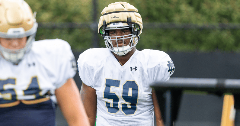 Notre Dame offensive tackle Aamil Wagner