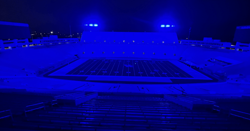 Kroger Field's new LED light system - Photo via UK Athletics