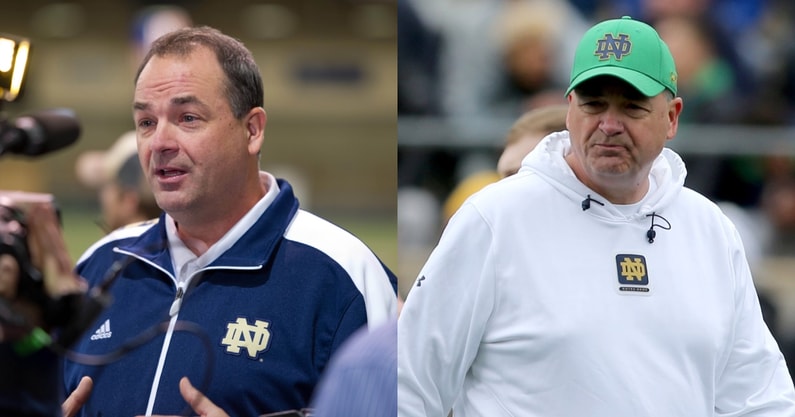 notre-dame-coordinators-mike-denbrock-al-golden-on-sideline-2024-season