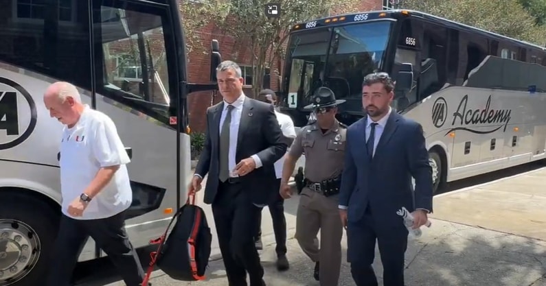 Miami arrives at The Swamp