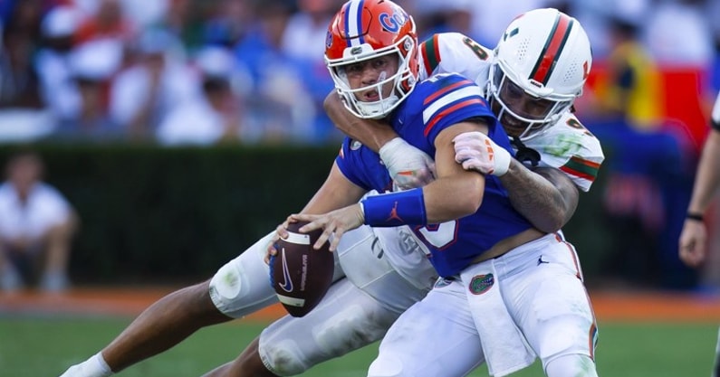 Miami DL Tyler Baron at UF