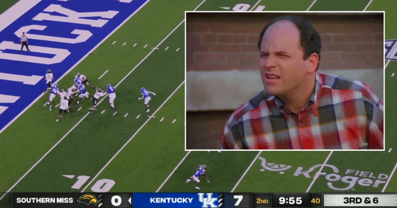 Overhead shot of Kentucky-Southern Miss via SEC Network