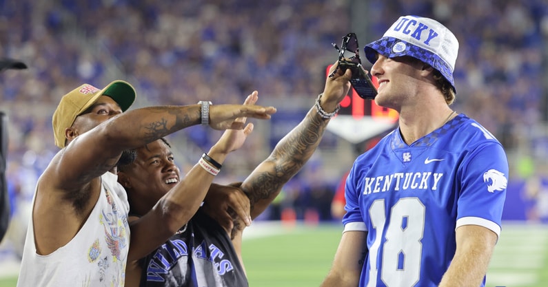 Ray Davis, Wan'Dale Robinson, and Will Levis at Kentucky Football's season opener - Dr. Michael Huang, Kentucky Sports Radio