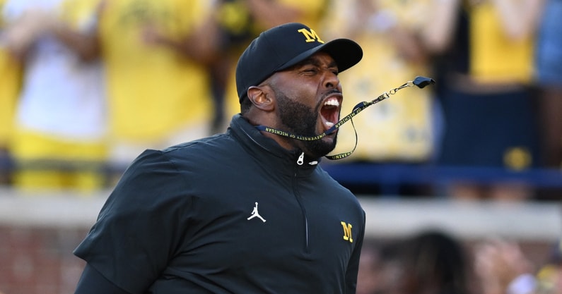 Michigan Wolverines football's Sherrone Moore suffered his first loss as U-M coach. (Photo by Lon Horwedel / TheWolverine.com)