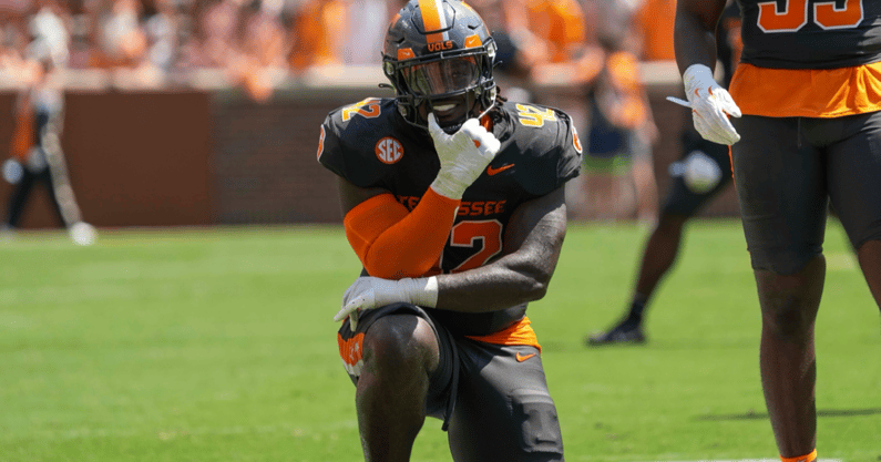 Tennessee defensive lineman Tyre West. Credit: Angelina Alcantar/News Sentinel / USA TODAY NETWORK