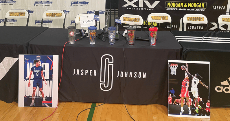 The setup at Jasper Johnson's commitment ceremony - Zack Geoghegan, Kentucky Sports Radio