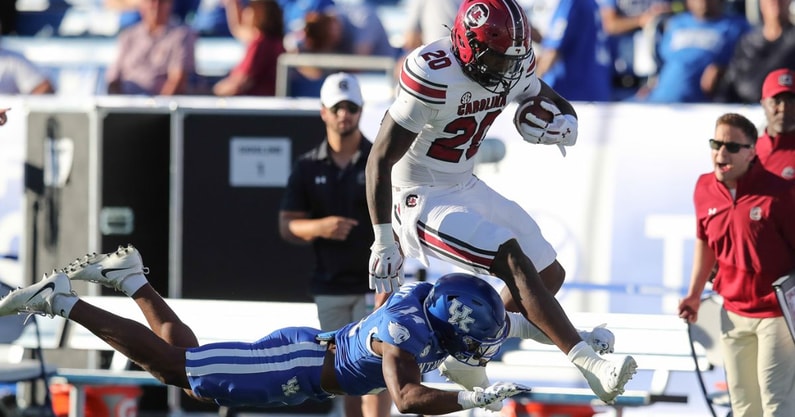 South Carolina tight end Michael Smith against Kentucky. (Photo by CJ Driggers/GamecockCentral)