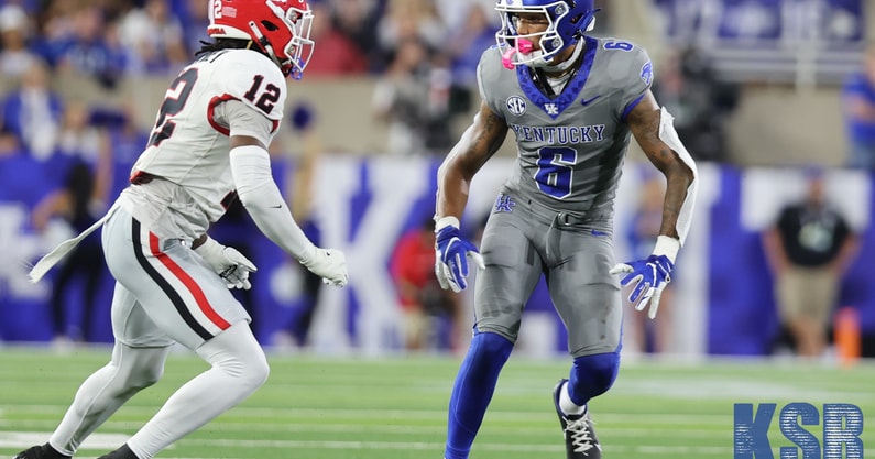 Dane Key goes up against a Georgia defensive back - Dr. Michael Huang, Kentucky Sports Radio