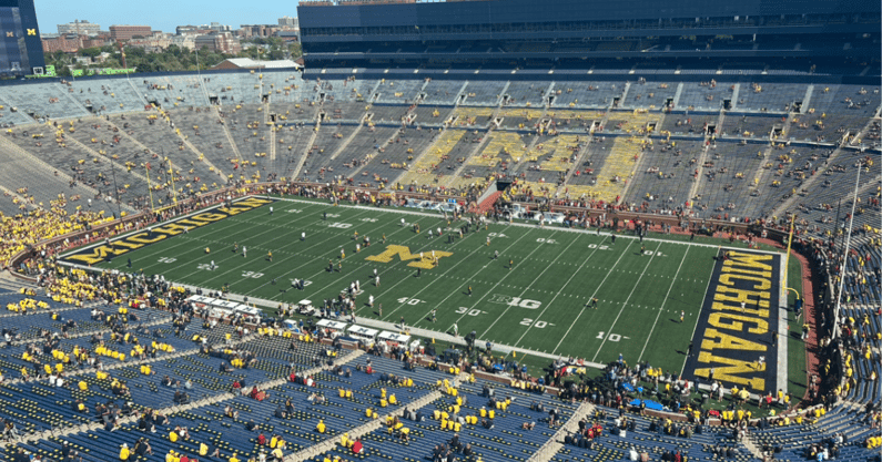 Michigan Stadium press box