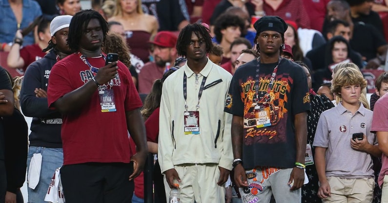 South Carolina football commitment Jordon Gidron during a recent visit (Photo: Katie Dugan/GamecockCentral).