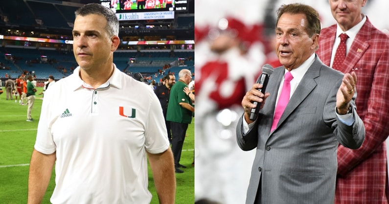 miami-head-coach-mario-cristobal-inspired-nick-saban-approach-battle-against-human-nature