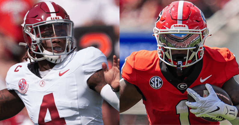 Alabama QB Jalen Milroe, Georgia RB Trevor Etienne