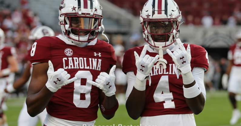 South Carolina football-Vicari Swain and Emory Floyd-Sept. 21 2024 (Credit: C.J. Driggers/GamecockCentral.com)