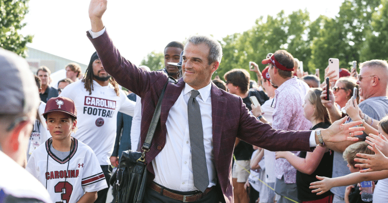 South Carolina football coach Shane Beamer during the Gamecock Walk (Photo: Katie Dugan/GamecockCentral)