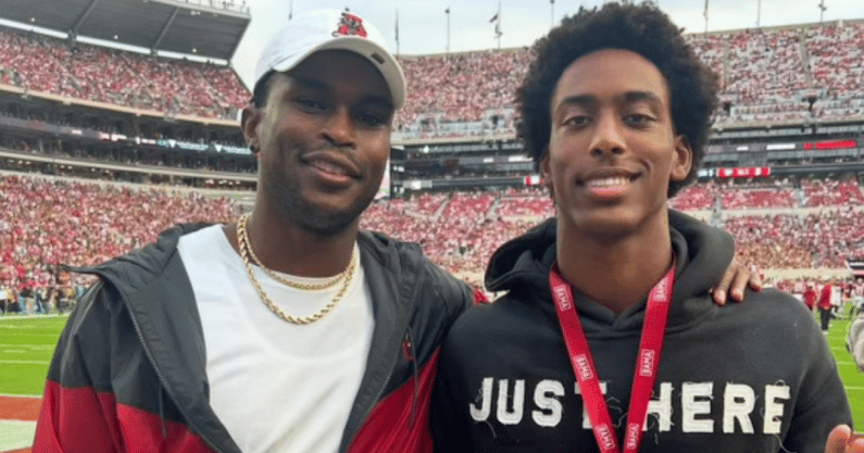 Former Alabama WR Julio Jones with Tide commit Dawson Merritt