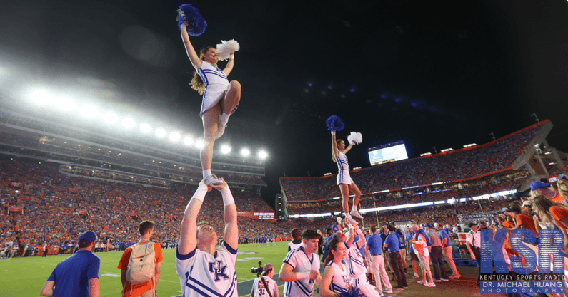 Kentucky cheerleaders at Florida's Ben Hill Griffin Stadium in 2022 - Dr. Michael Huang, Kentucky Sports Radio