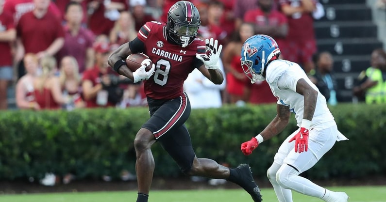South Carolina wide receiver Nyck Harbor. Photo by: CJ Driggers/GamecockCentral