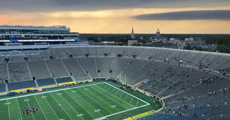 Notre Dame weather delay