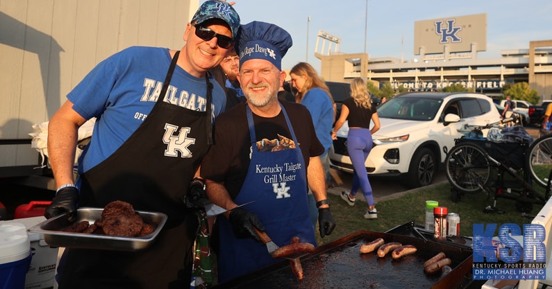 Kentucky fans tailgate outside Kroger Field before a football game - Dr. Michael Huang, Kentucky Sports Radio