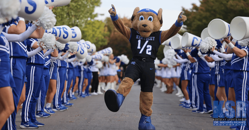 Kentucky mascot during Cat Walk - Dr. Michael Huang, Kentucky Sports Radio