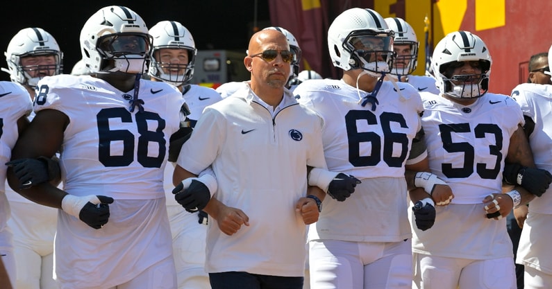 urban-meyer-reacts-penn-state-head-coach-james-franklin-taking-flag-away-players-usc