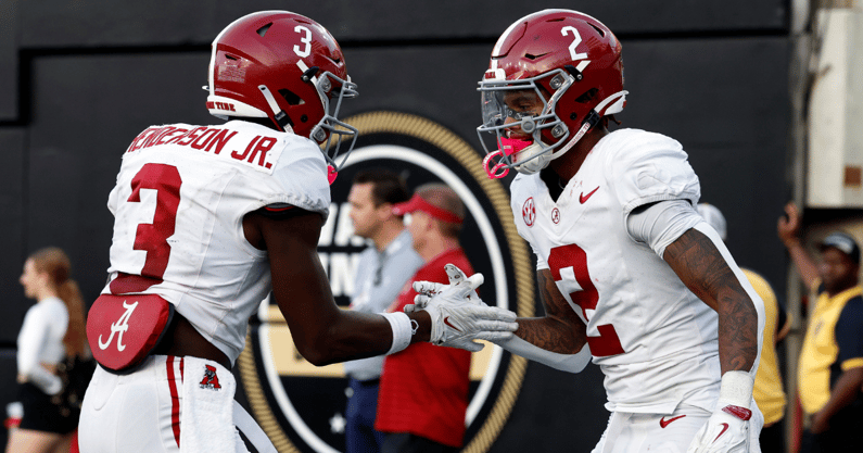 Alabama WRs Emmanuel Henderson and Ryan Williams