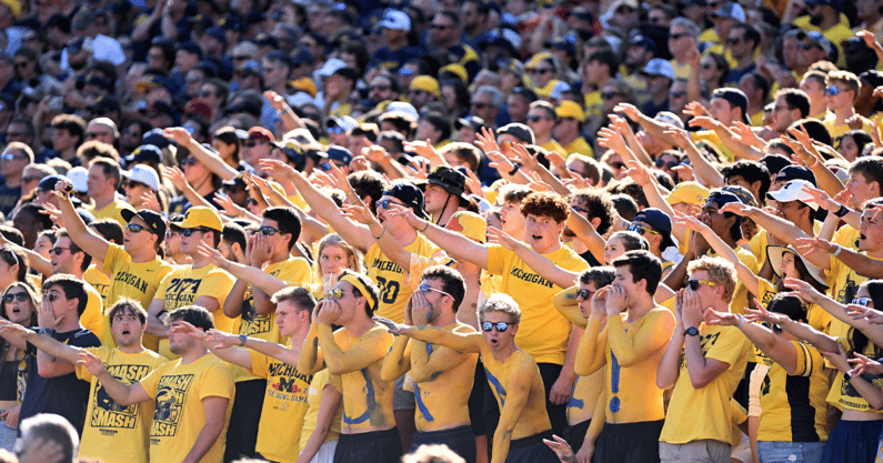 Michigan fans tunnel stadium big house