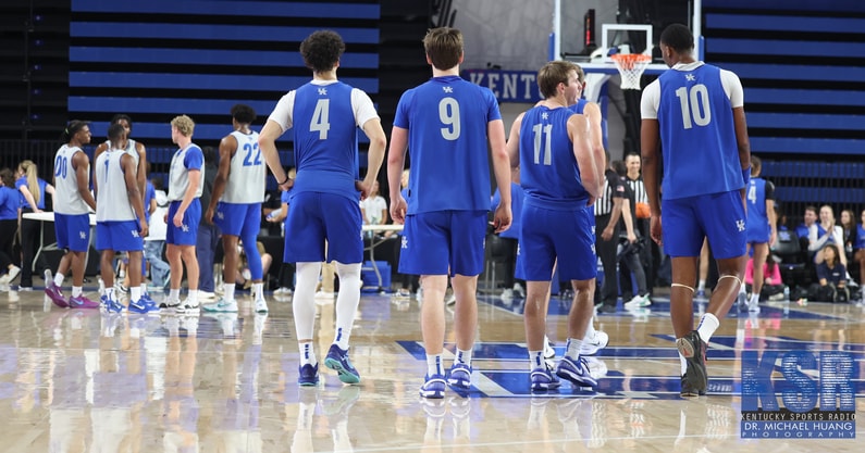 The Kentucky Basketball team at the Blue-White Game - Dr. Michael Huang, Kentucky Sports Radio
