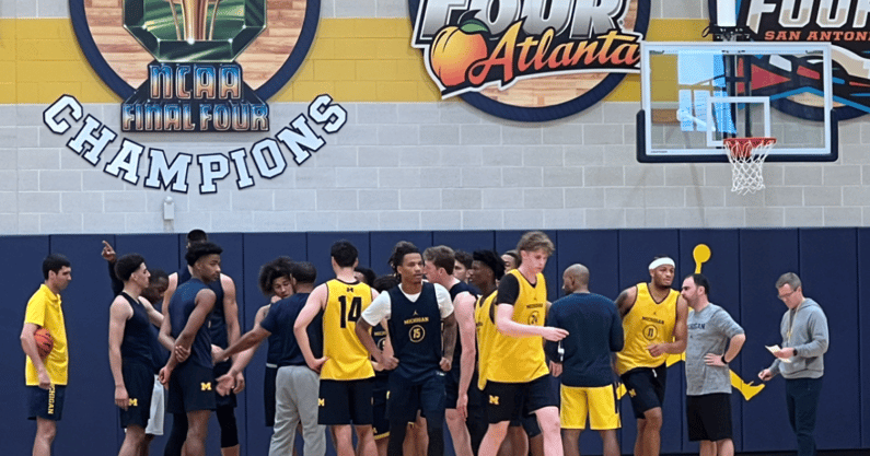 Michigan basketball practice