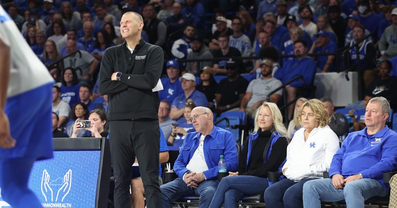 Kentucky coach Mark Pope at the Blue-White Game - Dr. Michael Huang, Kentucky Sports Radio