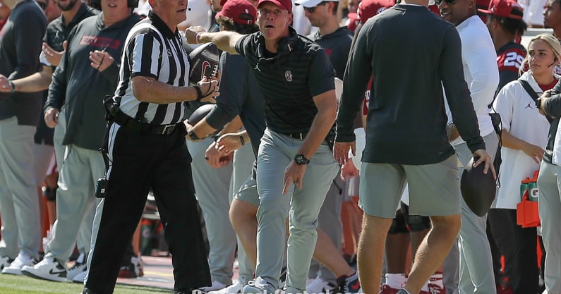 Oklahoma football coach Brent Venables during the South Carolina game on Oct. 19, 2024 (C.J. Driggers/GamecockCentral.com)