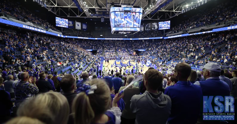 A wide shot of Rupp Arena before Mark Pope's first game as head coach - Dr. Michael Huang, Kentucky Sports Radio