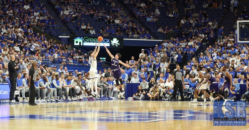 Kentucky guard Koby Brea shoots a three - Dr. Michael Huang, Kentucky Sports Radio