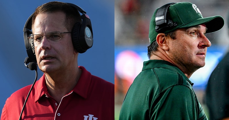 Indiana HC Curt Cignetti and Michigan State HC Jonathan Smith