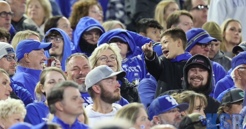 Kentucky fans in crowd during Auburn game- Dr. Michael Huang, Kentucky Sports Radio